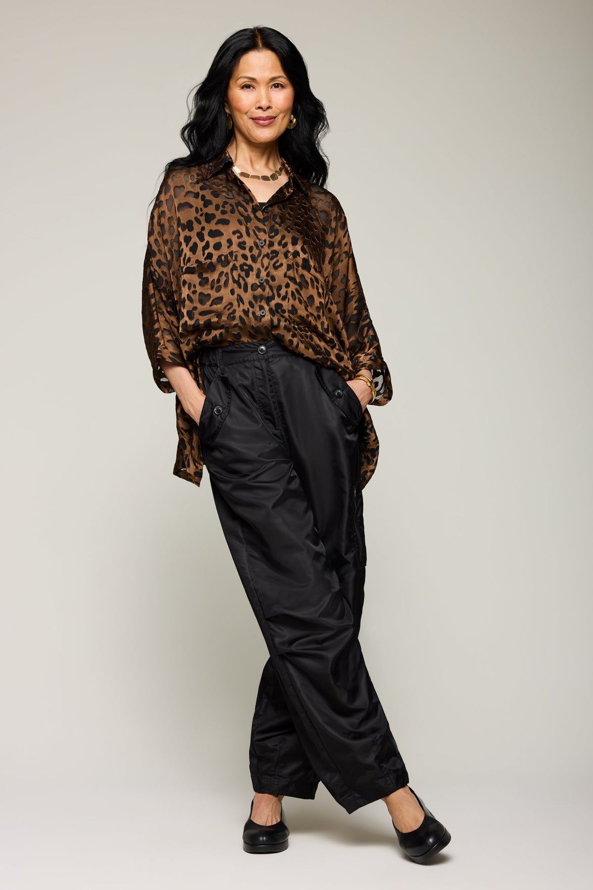Burnout Leopard Top