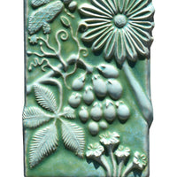 Botanical Tile in Patina Green Glaze