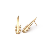 Gold Pearl Drop Earrings