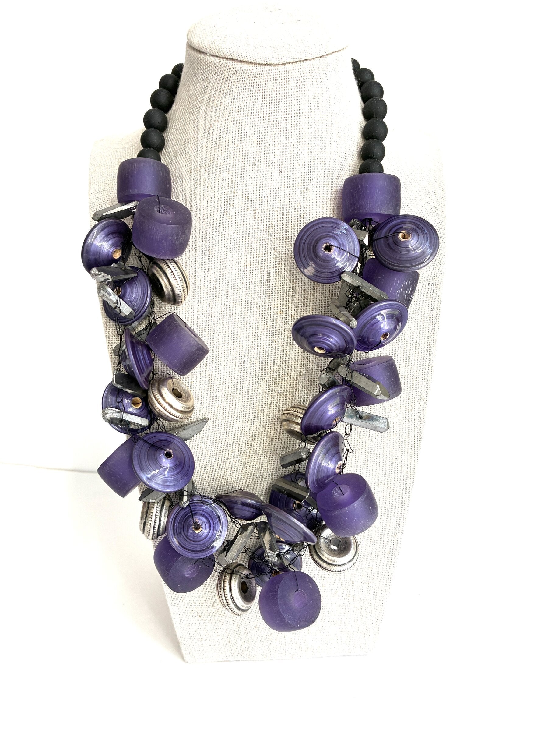 Purple Wheels Necklace