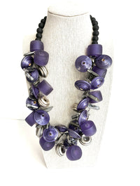 Purple Wheels Necklace