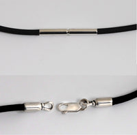 Rubber Cord with Bayonet Clasp (top) and Leather Cord with Lobster Clasp (bottom)