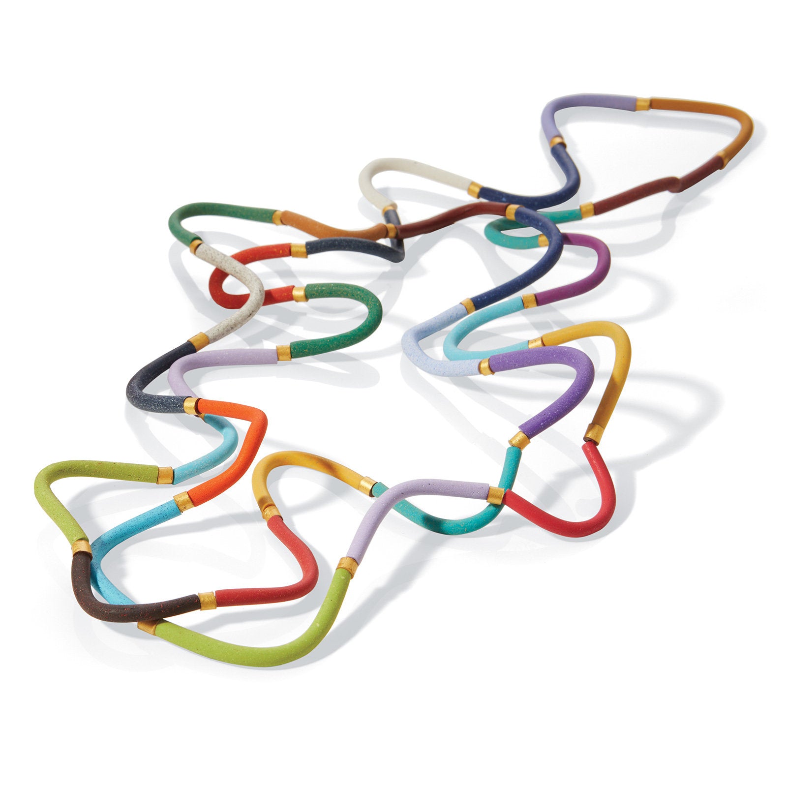 Multi-Colored Squiggle Necklace