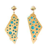 Mismatched Galaxy Turquoise Earrings