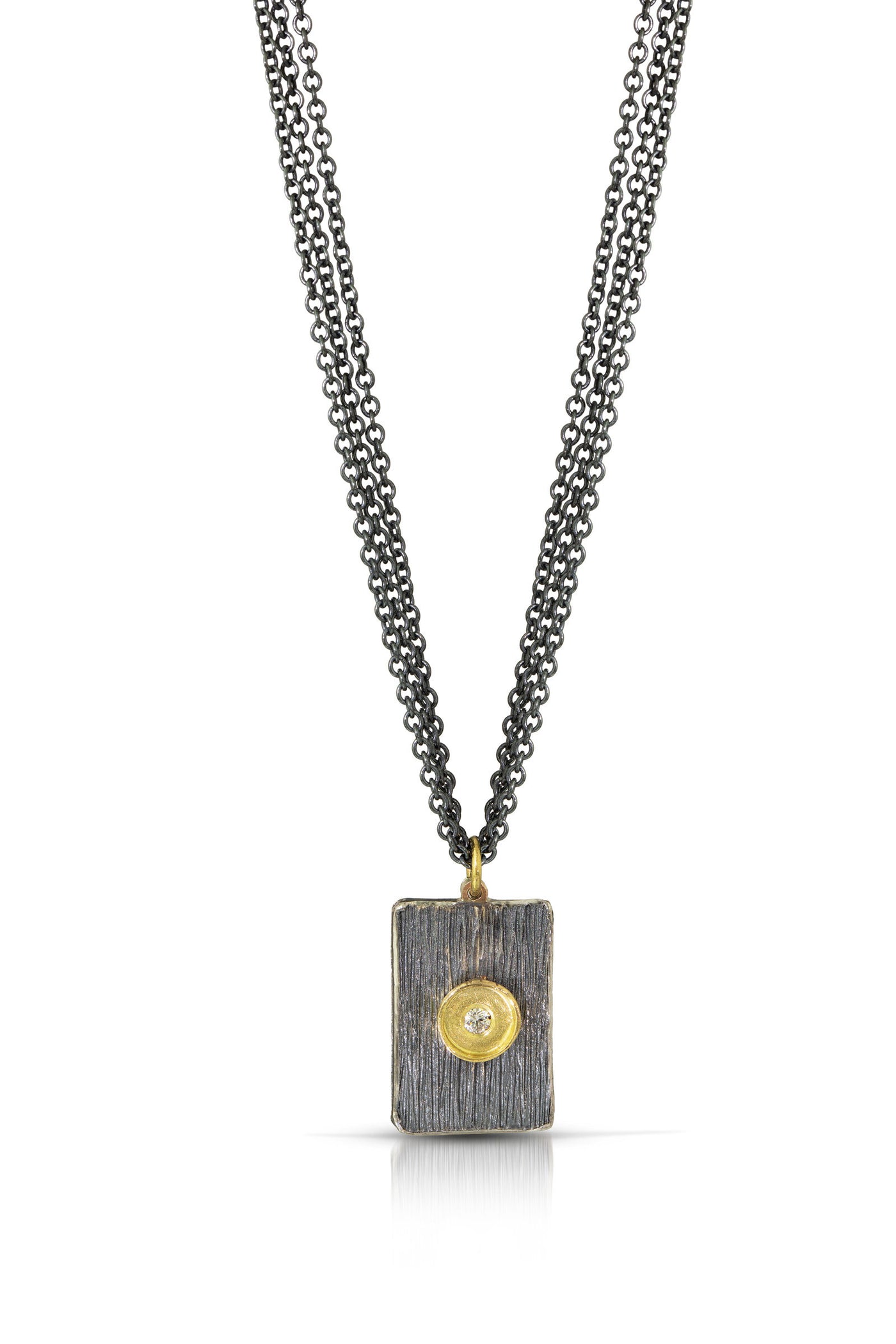Black & Gold Dog Tag Necklace