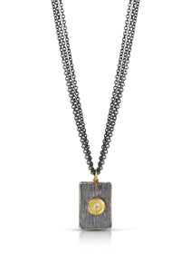 Black & Gold Dog Tag Necklace