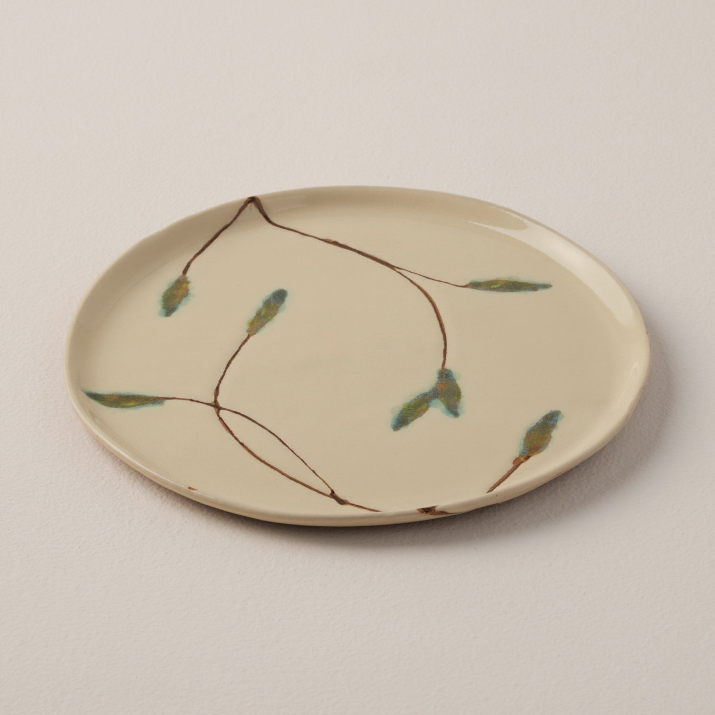 Cherry Leaf Dessert Plate Set