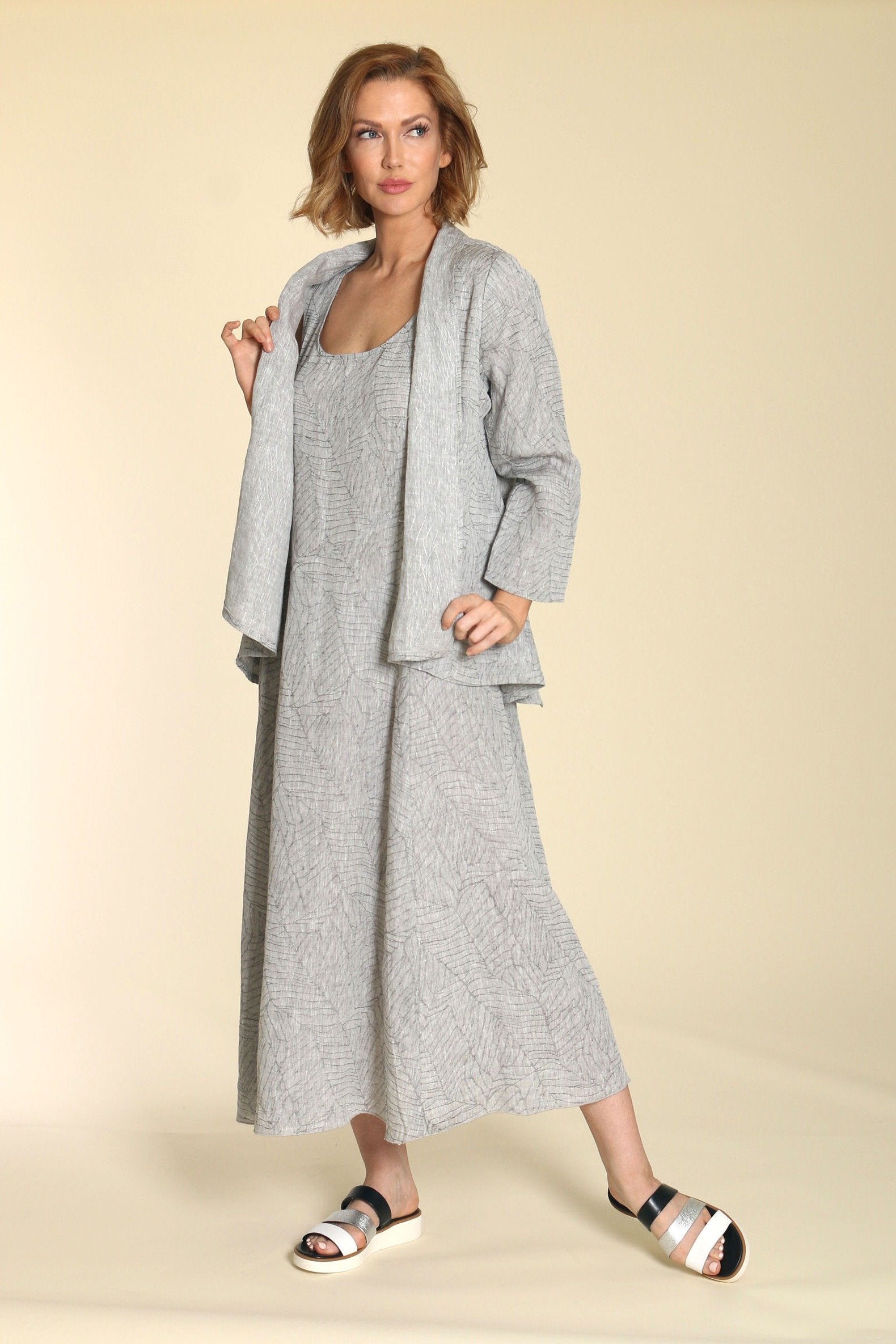 Linen Jacquard Dress