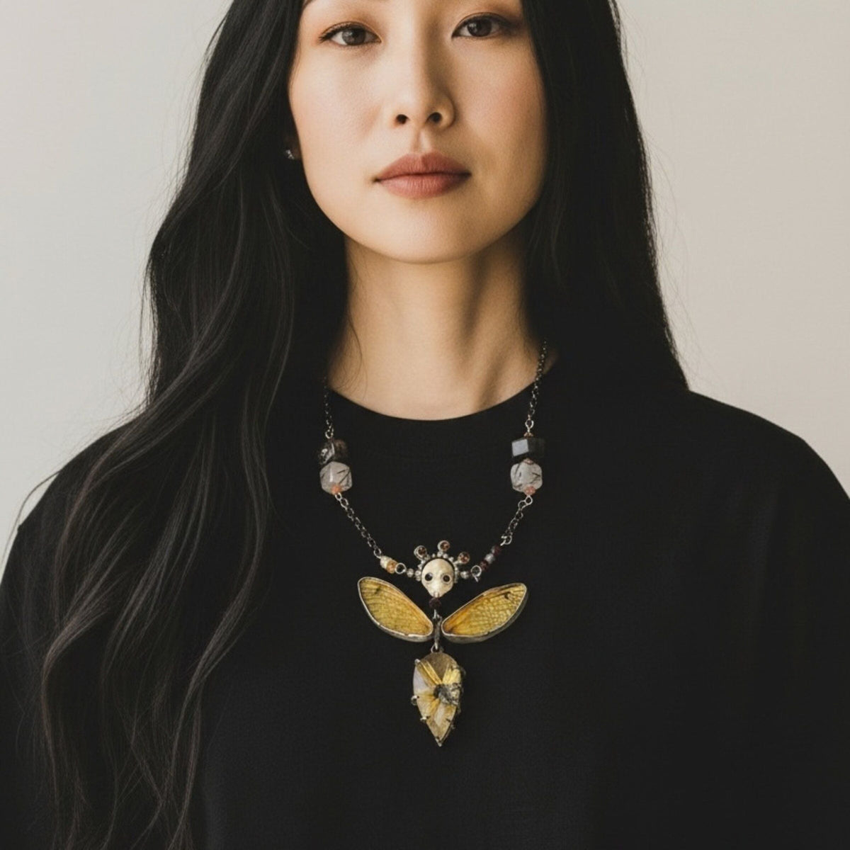 Crowned Resurrection Statement Necklace
