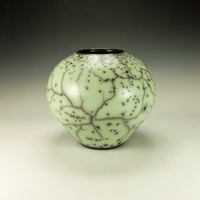 Round Green Raku Pottery