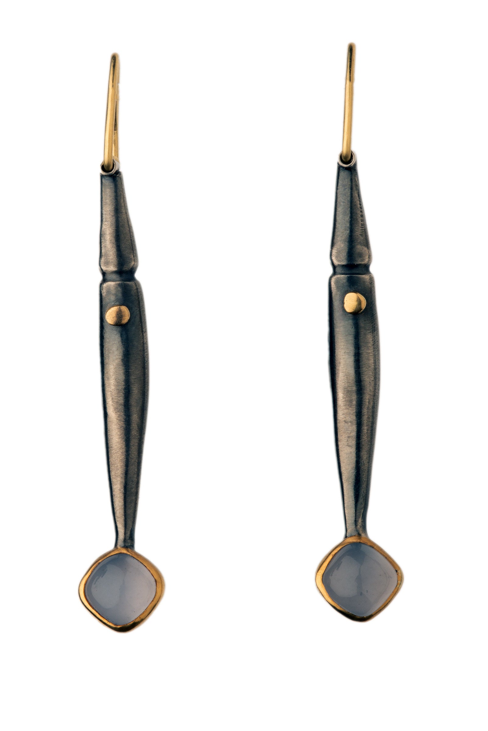 Chalcedony R Pod Earrings