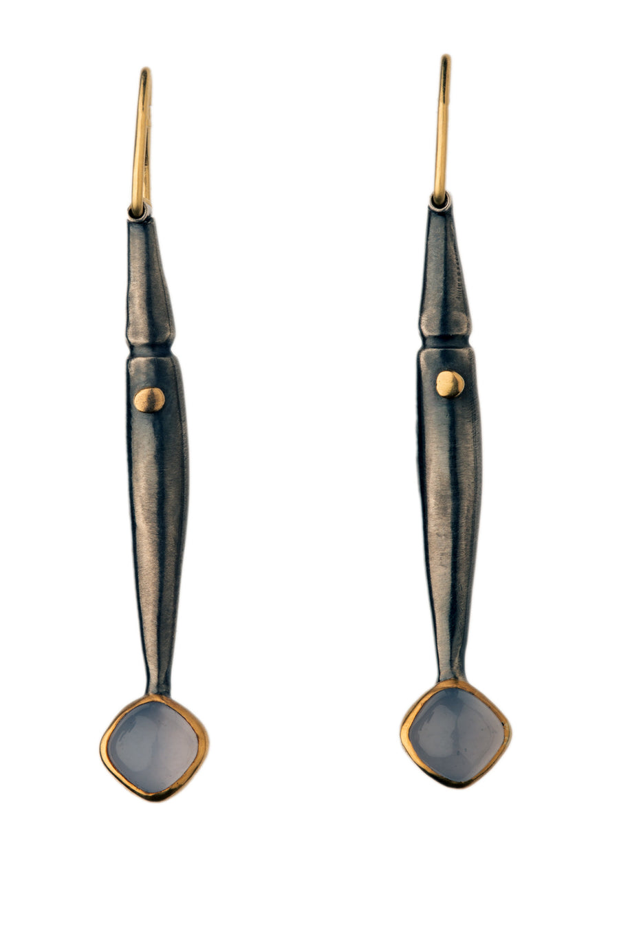 Chalcedony R Pod Earrings