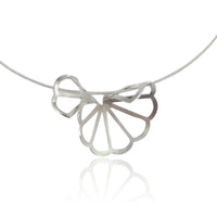 Cloud Fold Bright Silver Necklace