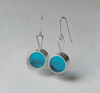 Blue Grotto Drum Earrings