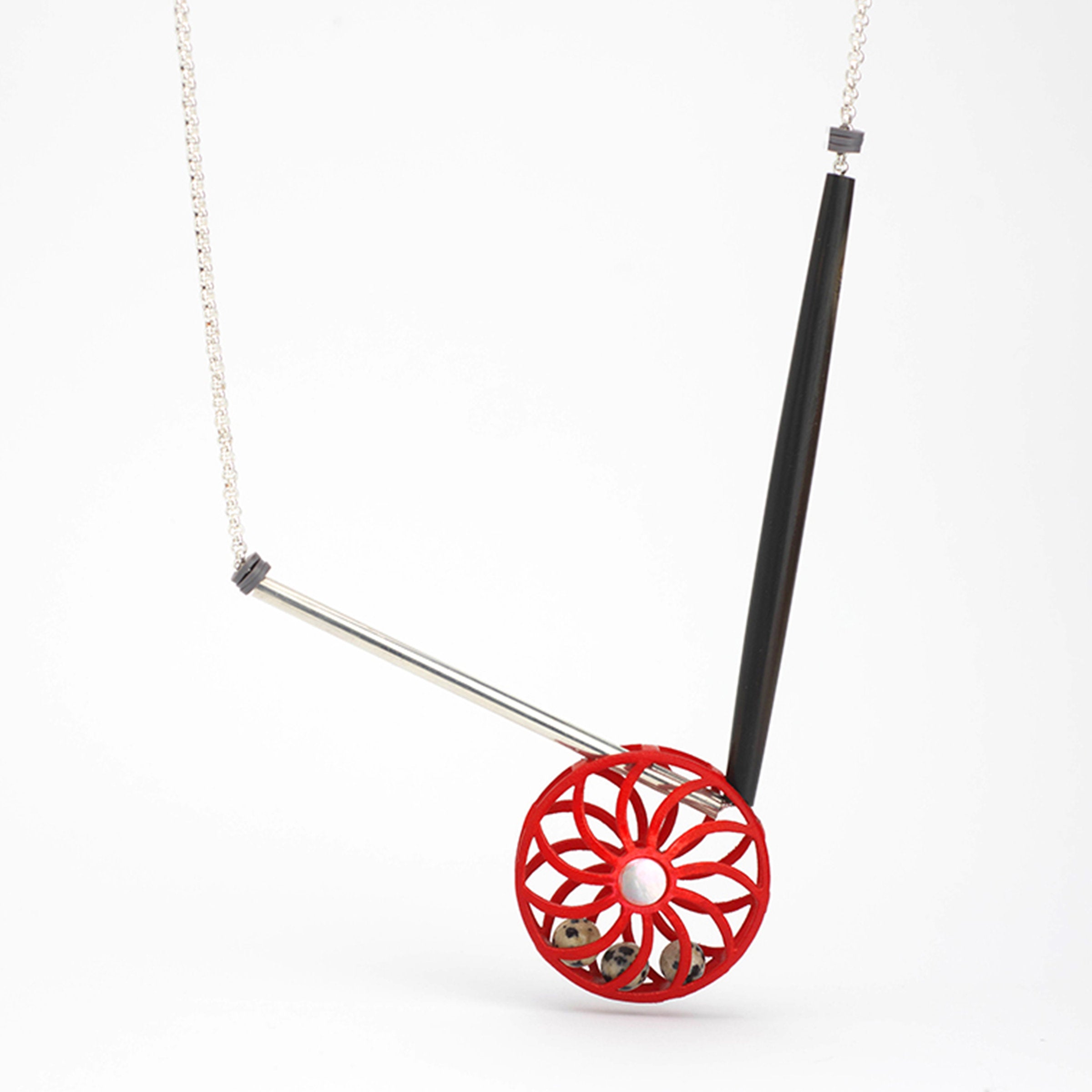 Red Trapeze Necklace