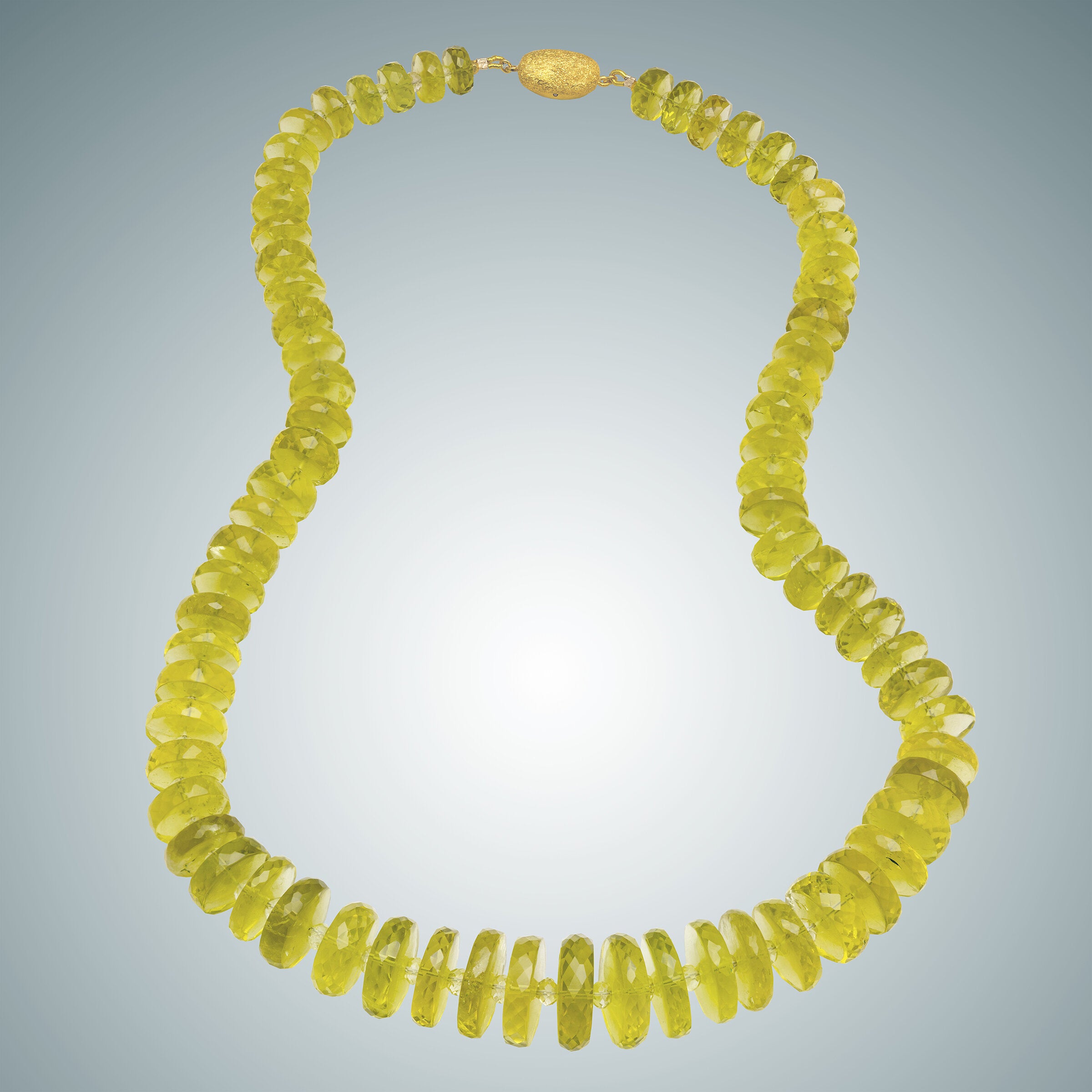Lemon Citrine and Gold Necklace