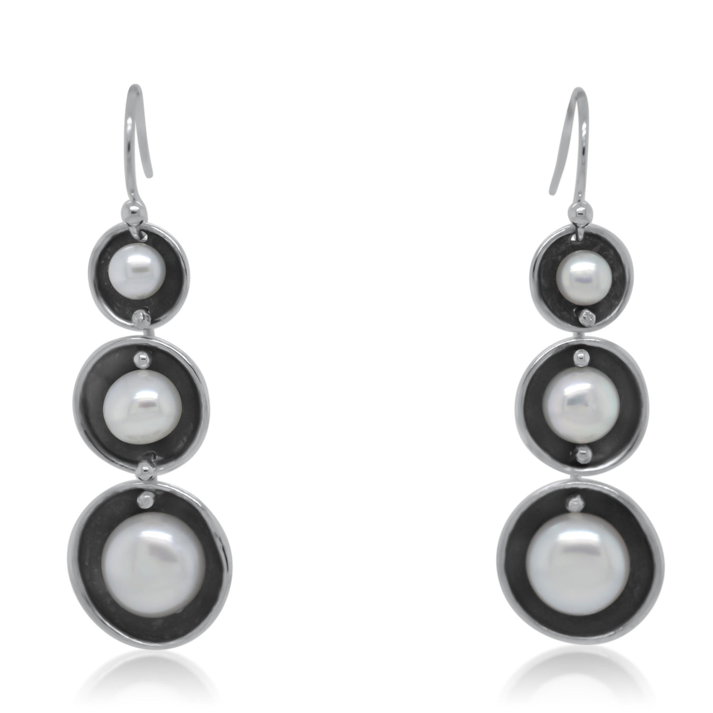 Triple Pearl Earrings