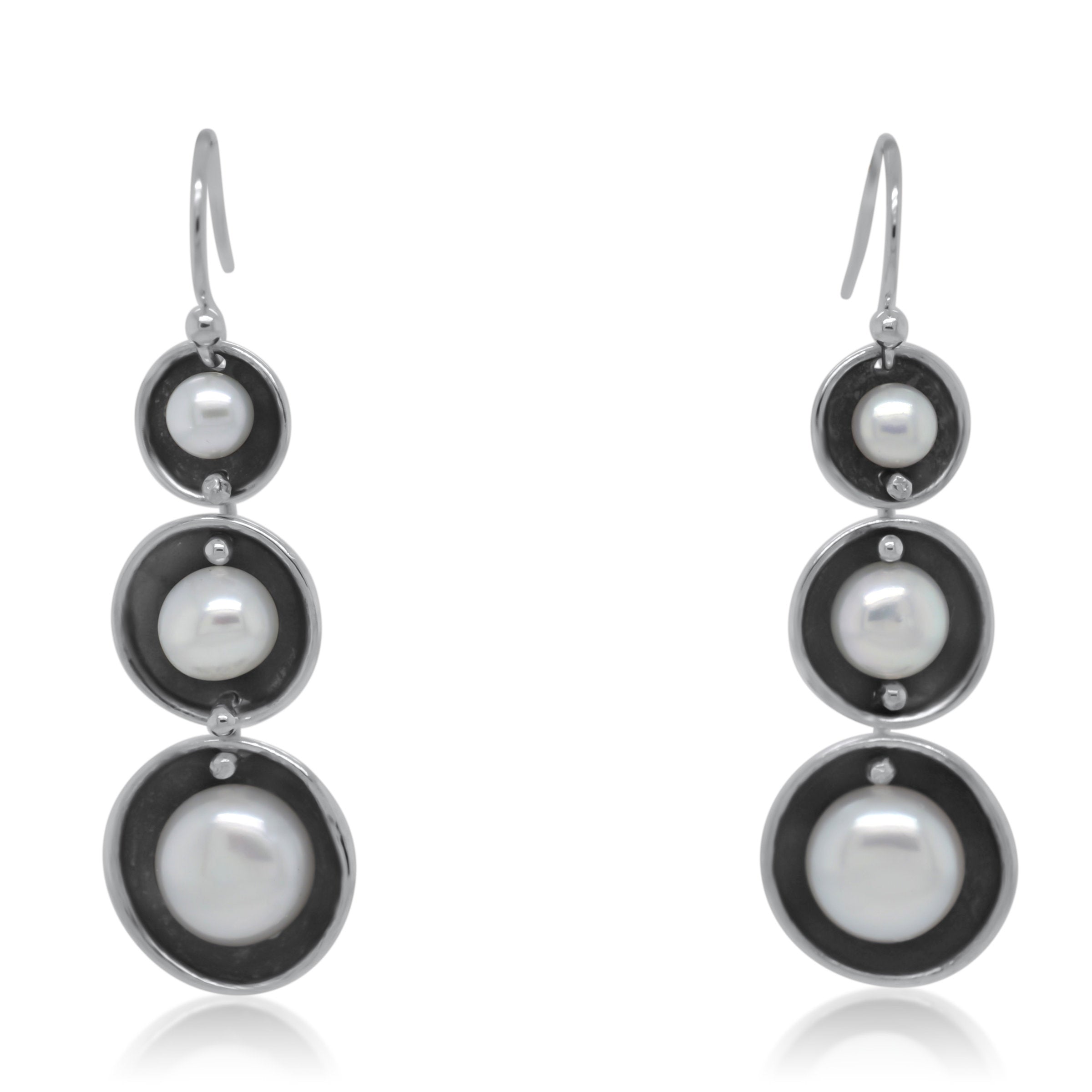 Triple Pearl Earrings