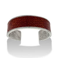 Inversa Silverfin Damascus Steel Cuff