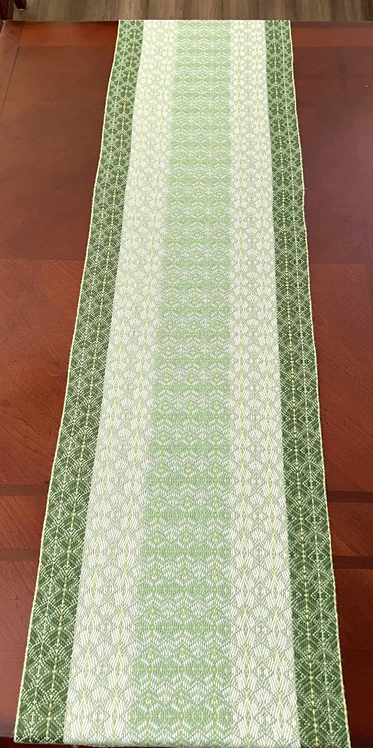 Handwoven Cilantro Bamboo Table Runner