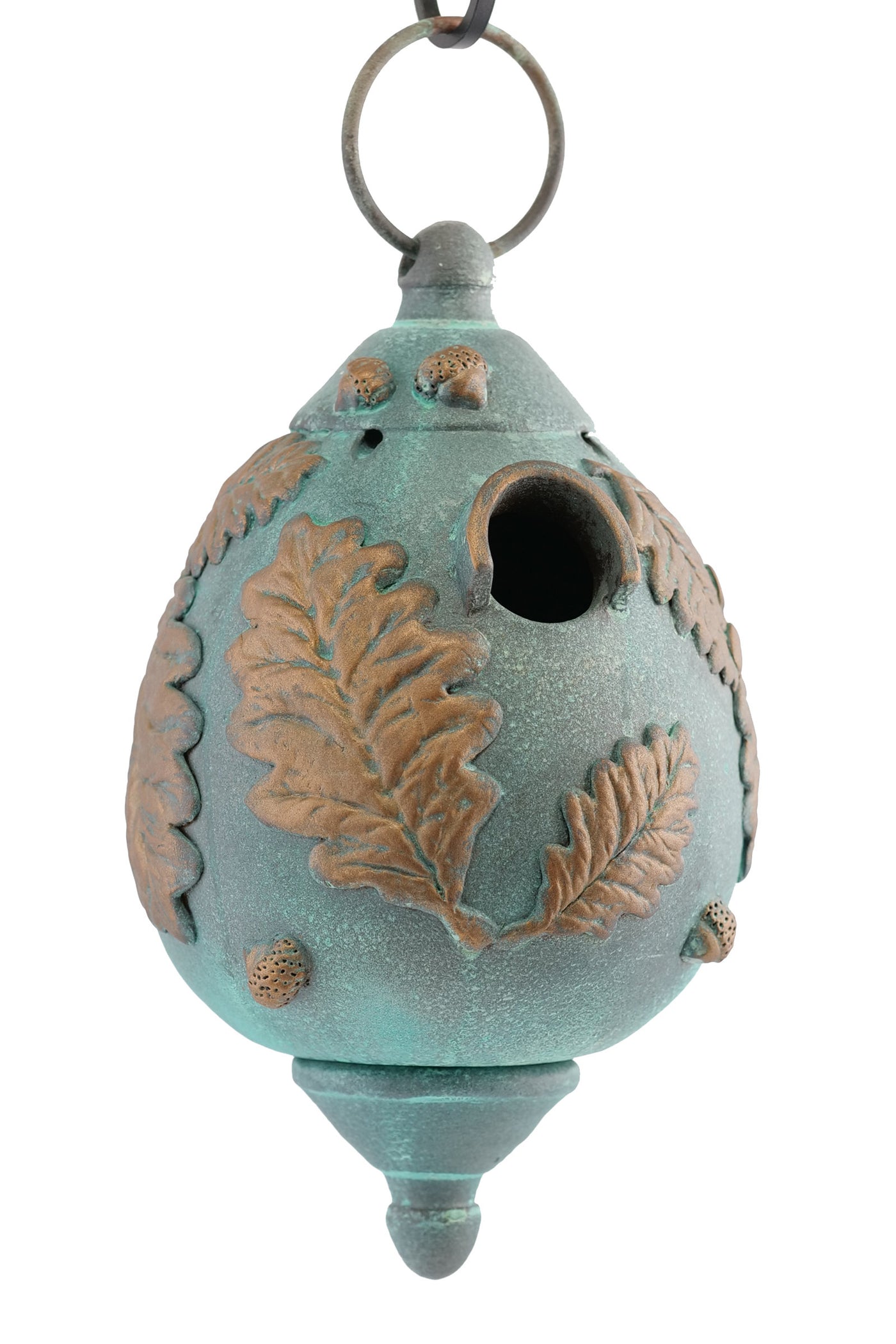 Oak Leaf Verdigris Birdhouse