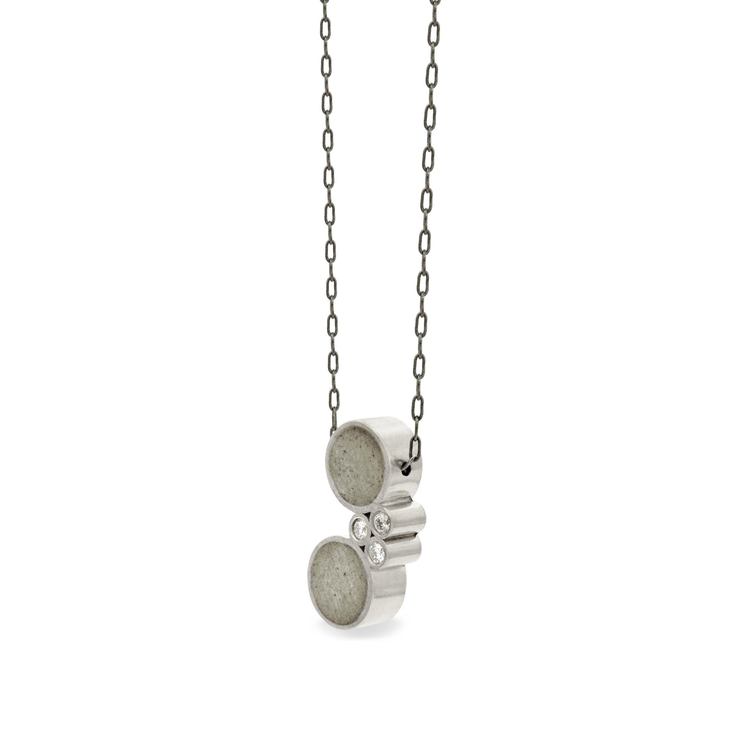 Sterling Silver with Gray Concrete