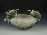Two Heron Waterlily Vessel