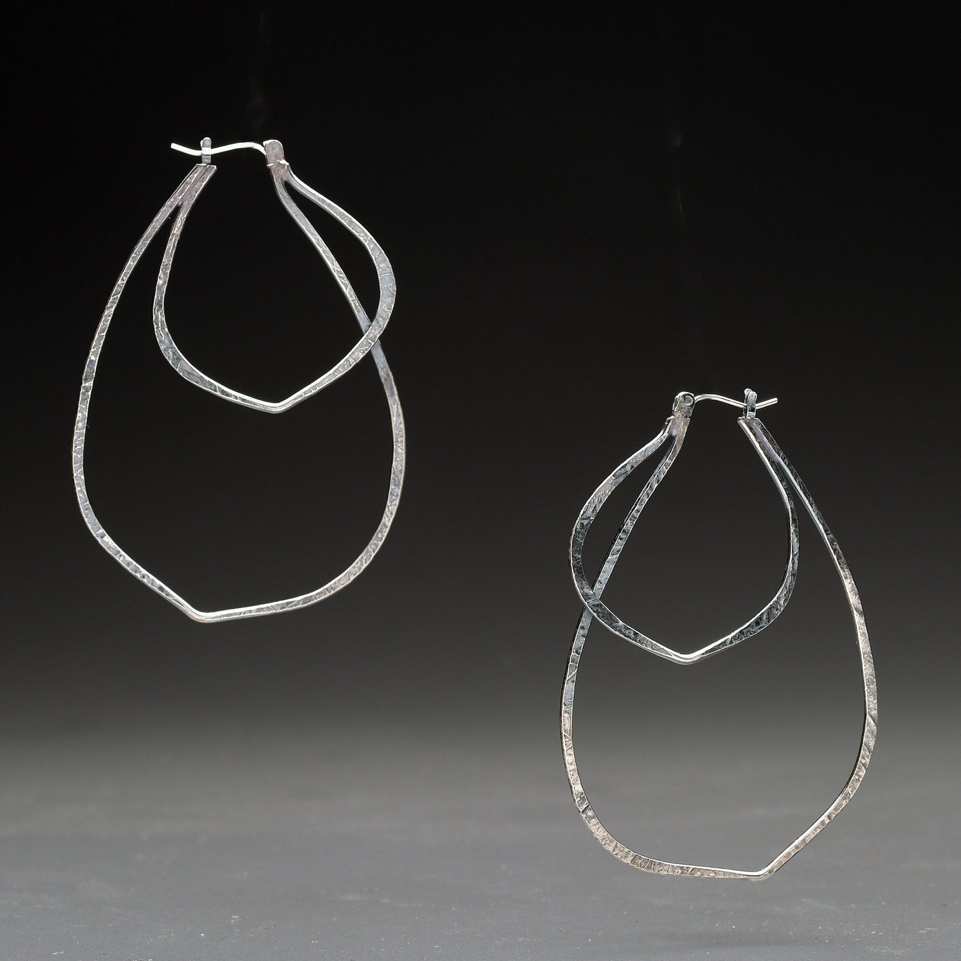 Leaf and Petal Hoop Earrings