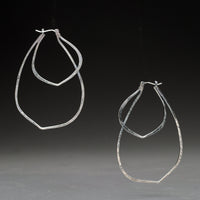 Leaf and Petal Hoop Earrings