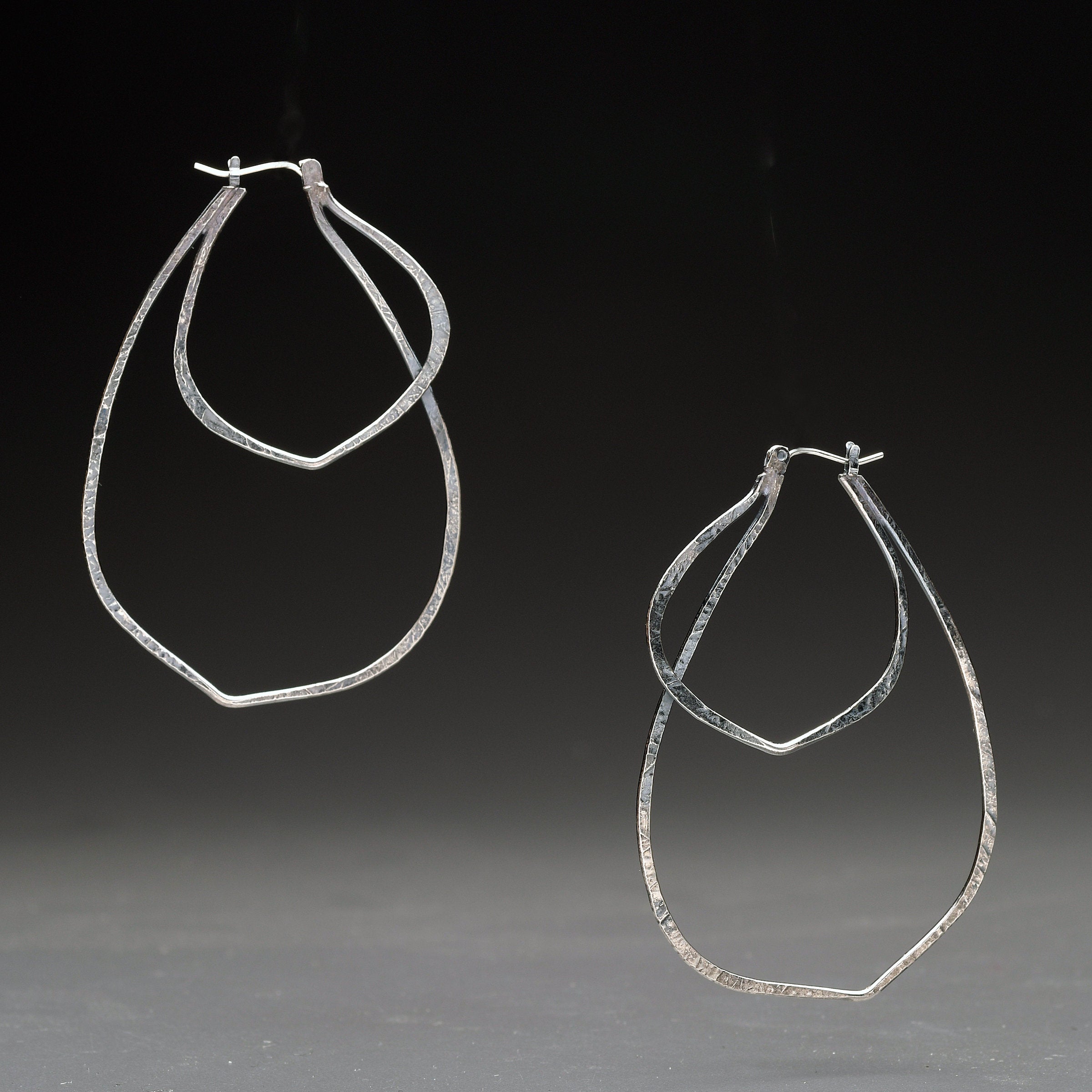 Leaf and Petal Hoop Earrings