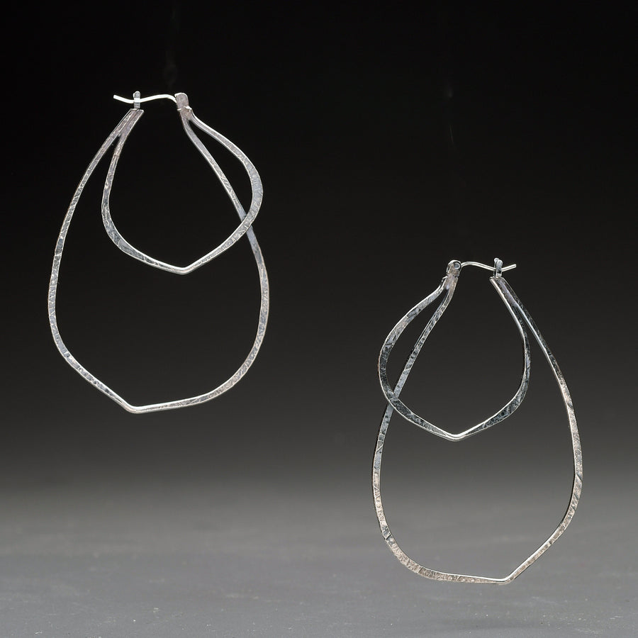 Leaf and Petal Hoop Earrings