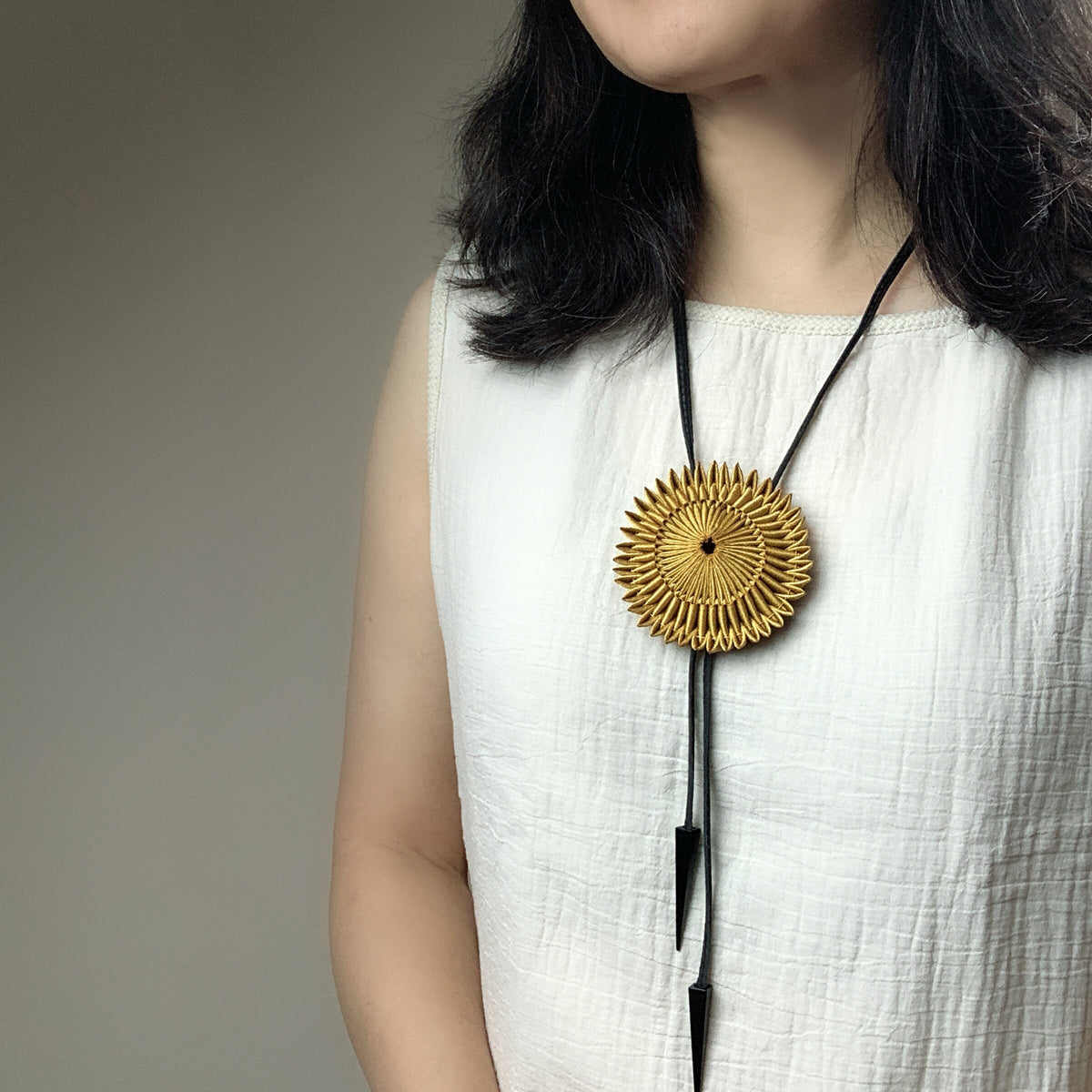 Sunflower Bolo Necklace