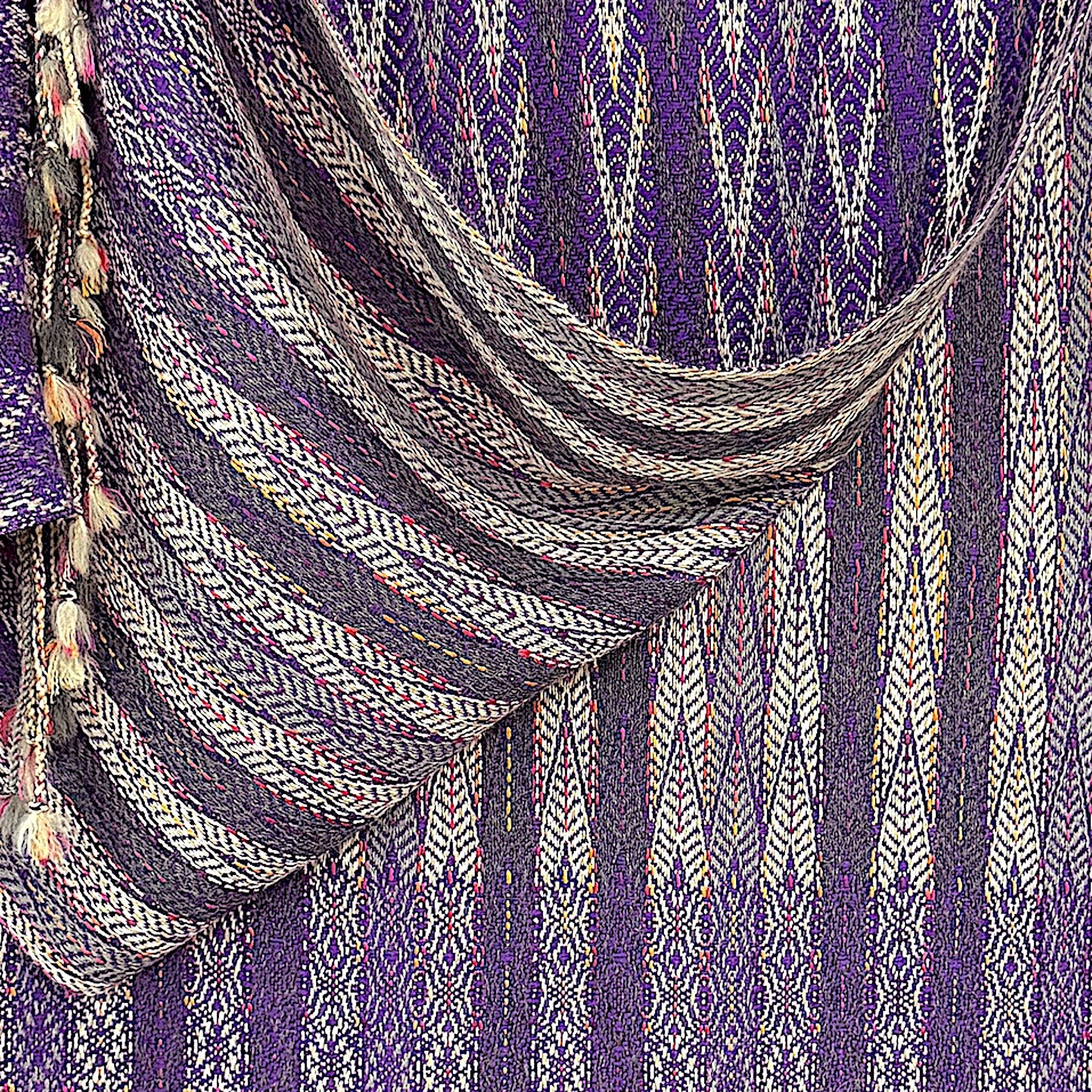 Handwoven Pansy Reversible Throw