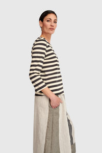 Cream/Gray Stripes