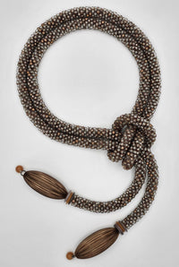 Copper & Taupe Crocheted Rope