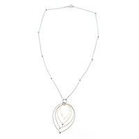 Feather Teardrop Pendant Necklace