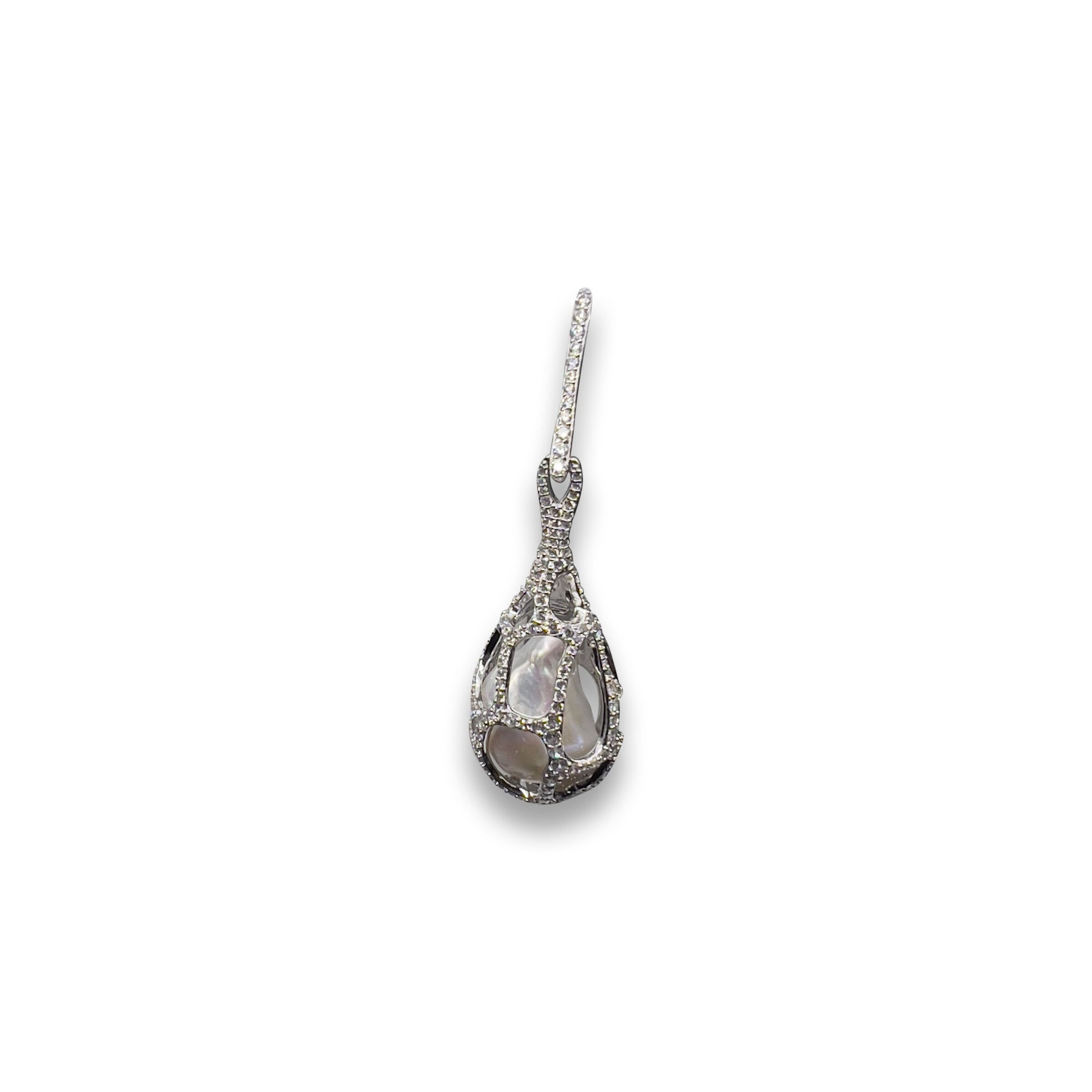 Baroque Pearl Cage Drop Earrings