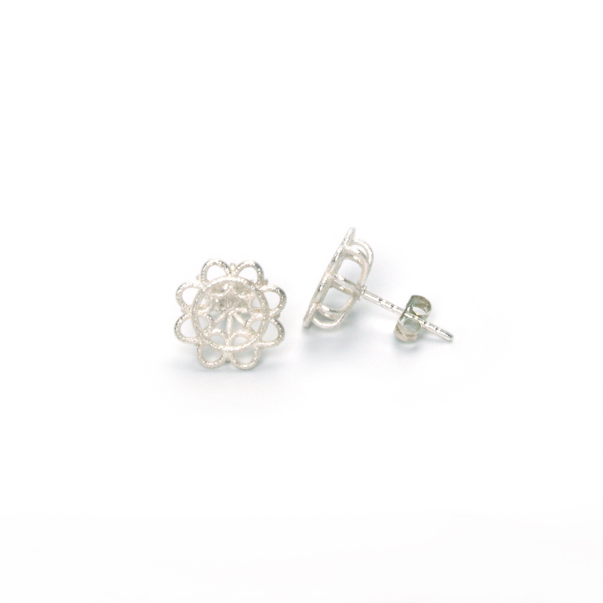 Small Doily Stud Earrings