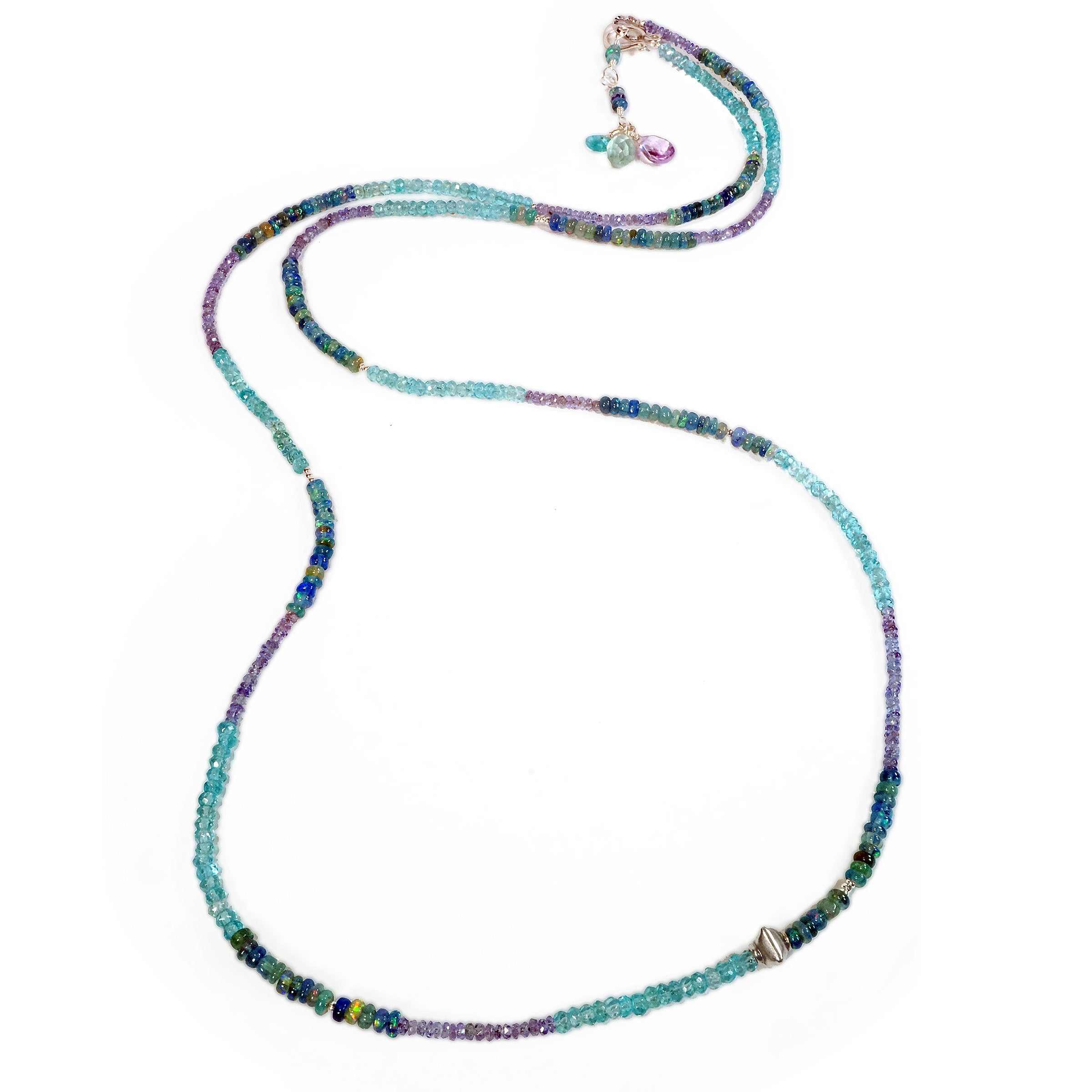 Blue Gemstone Blend Lariat & Bracelet