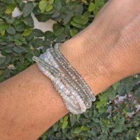 Long Strand Beaded Necklace with 14k Clasp
