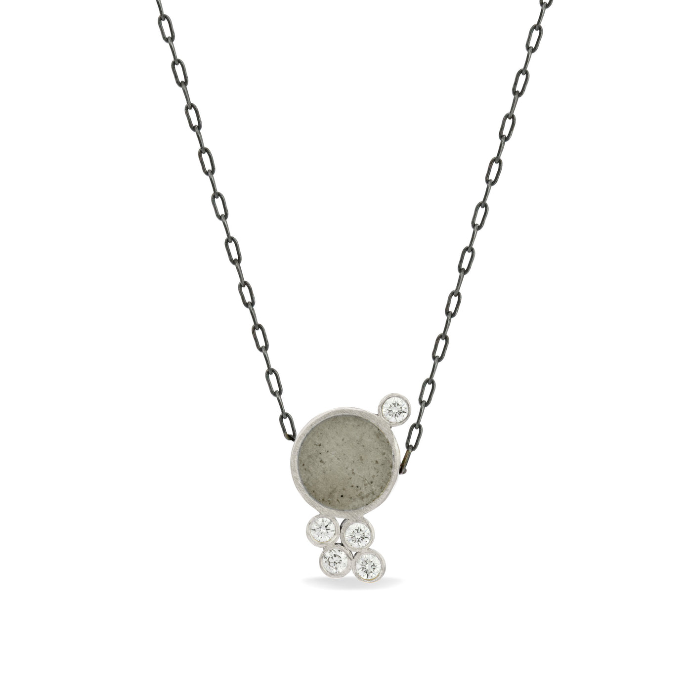 Sterling Silver with Gray Concrete