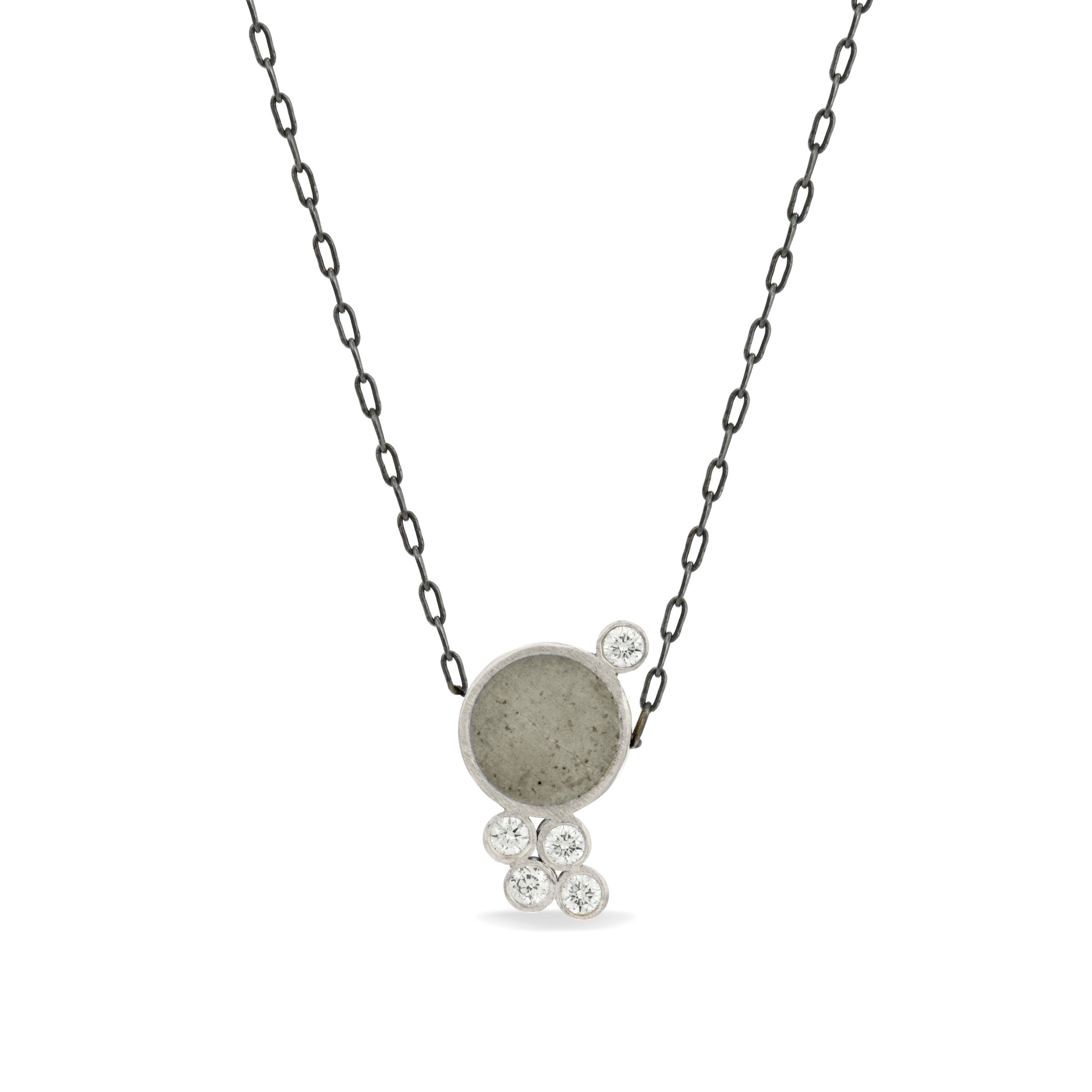 Sterling Silver with Gray Concrete