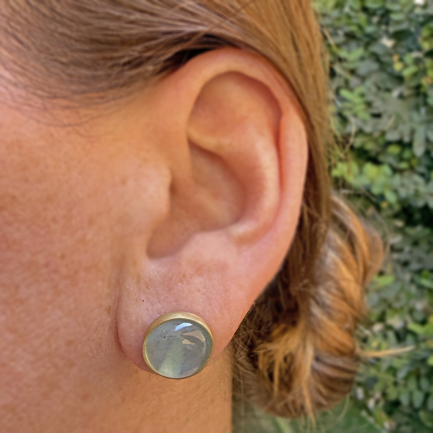 Cat's Eye Aquamarine Earrings