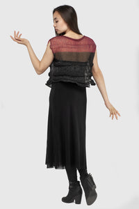 black/red/burgundy, back view