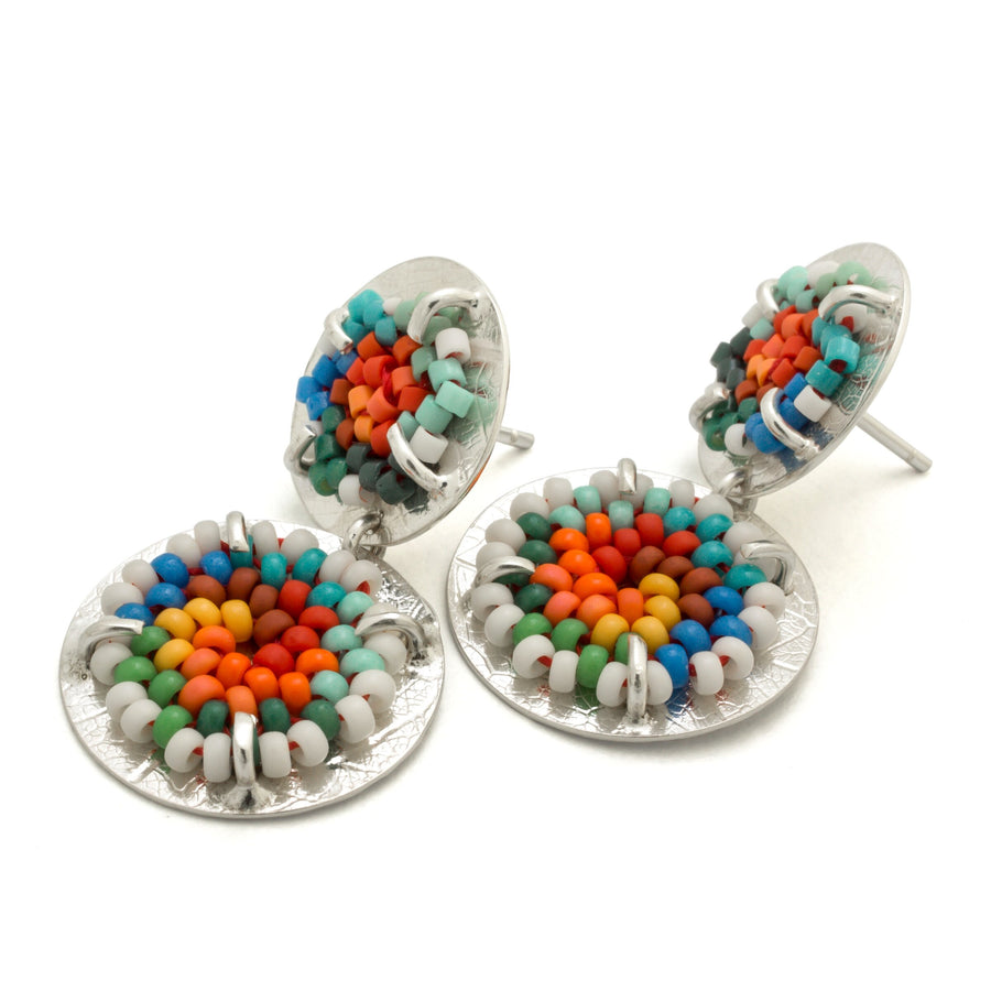 Small Double Flat Earrings