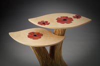 Two-Level Table with Poppy Inlay