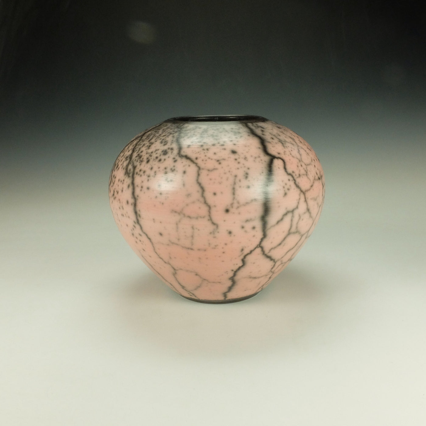 Round Rose Raku Pottery