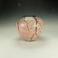 Round Rose Raku Pottery