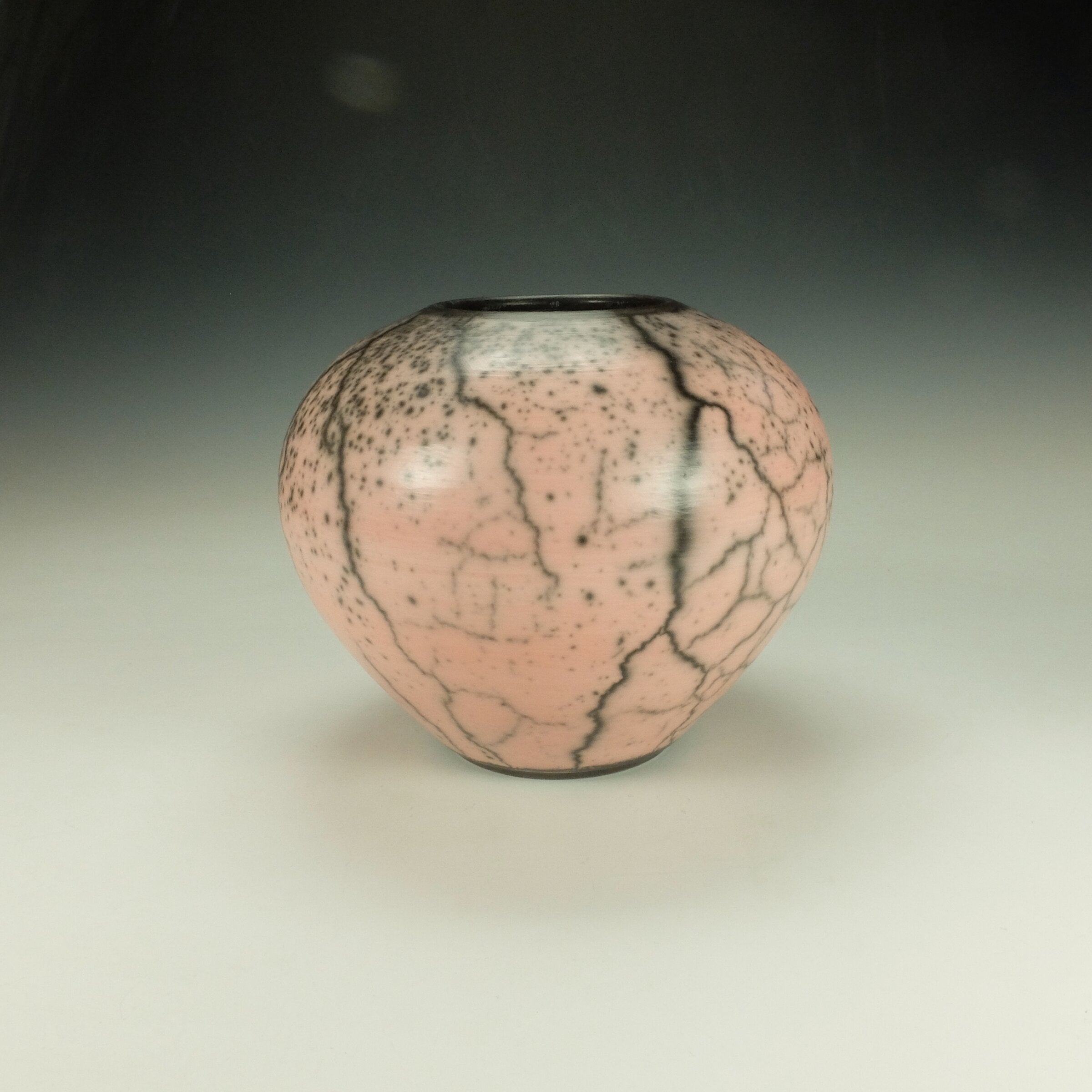 Round Rose Raku Pottery
