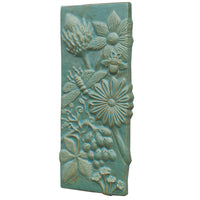 Botanical Tile in Antique Teal Gloss Glaze
